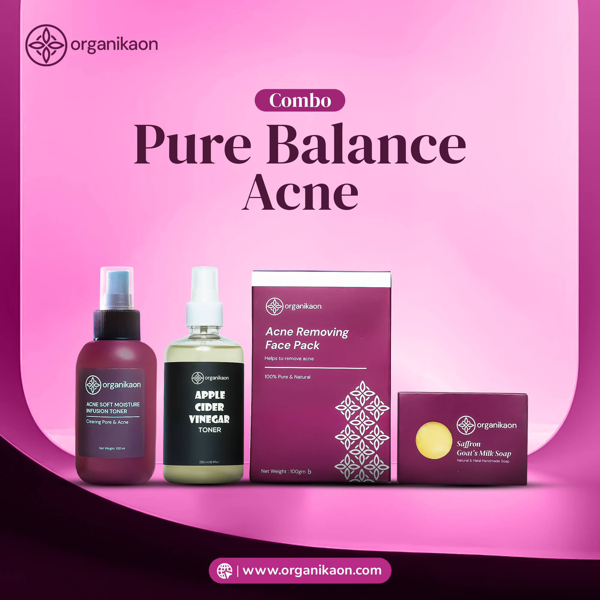 Organikaon Acne Combo || PureBalance Acne Set