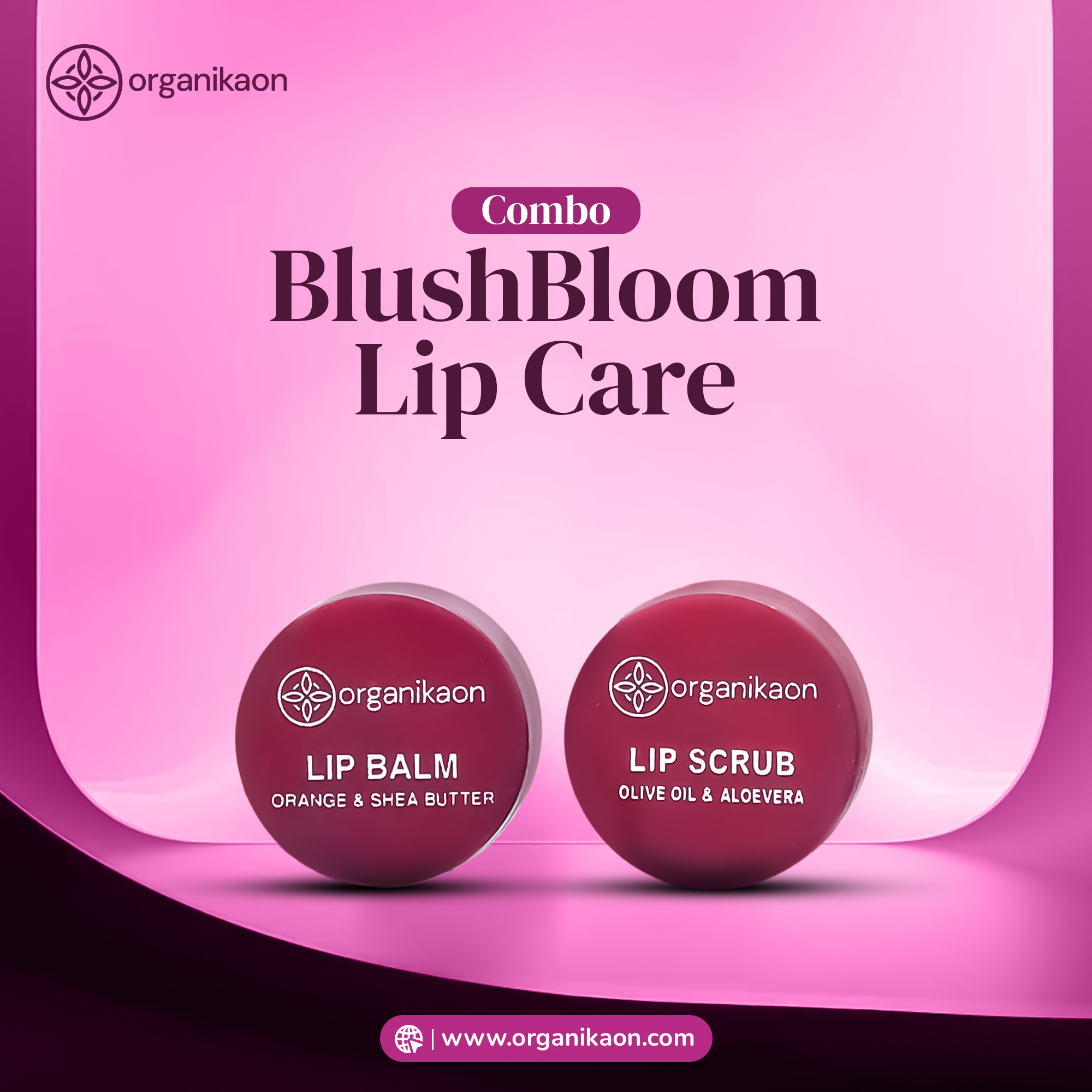 BlushBloom Lip Care | Organikaon Lip Combo