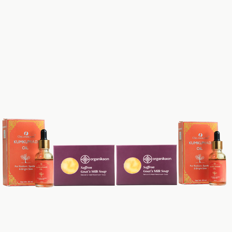 2 Kumkumadi Oil + 2 Saffron Goat's Milk Soap